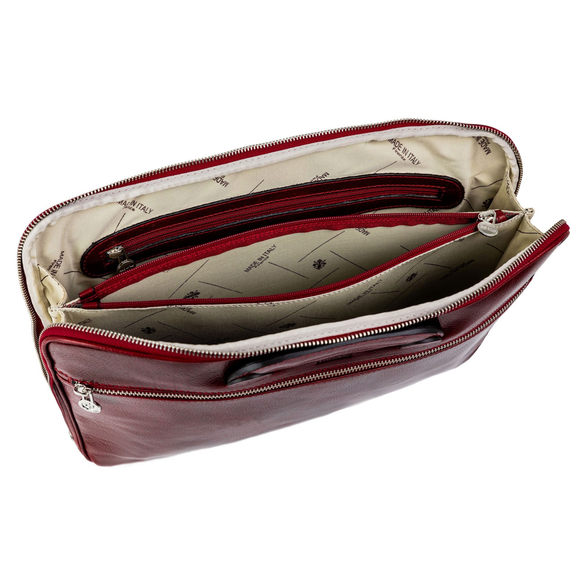 Leather Briefcase Laptop Bag - Brave New World Briefcase Time Resistance   