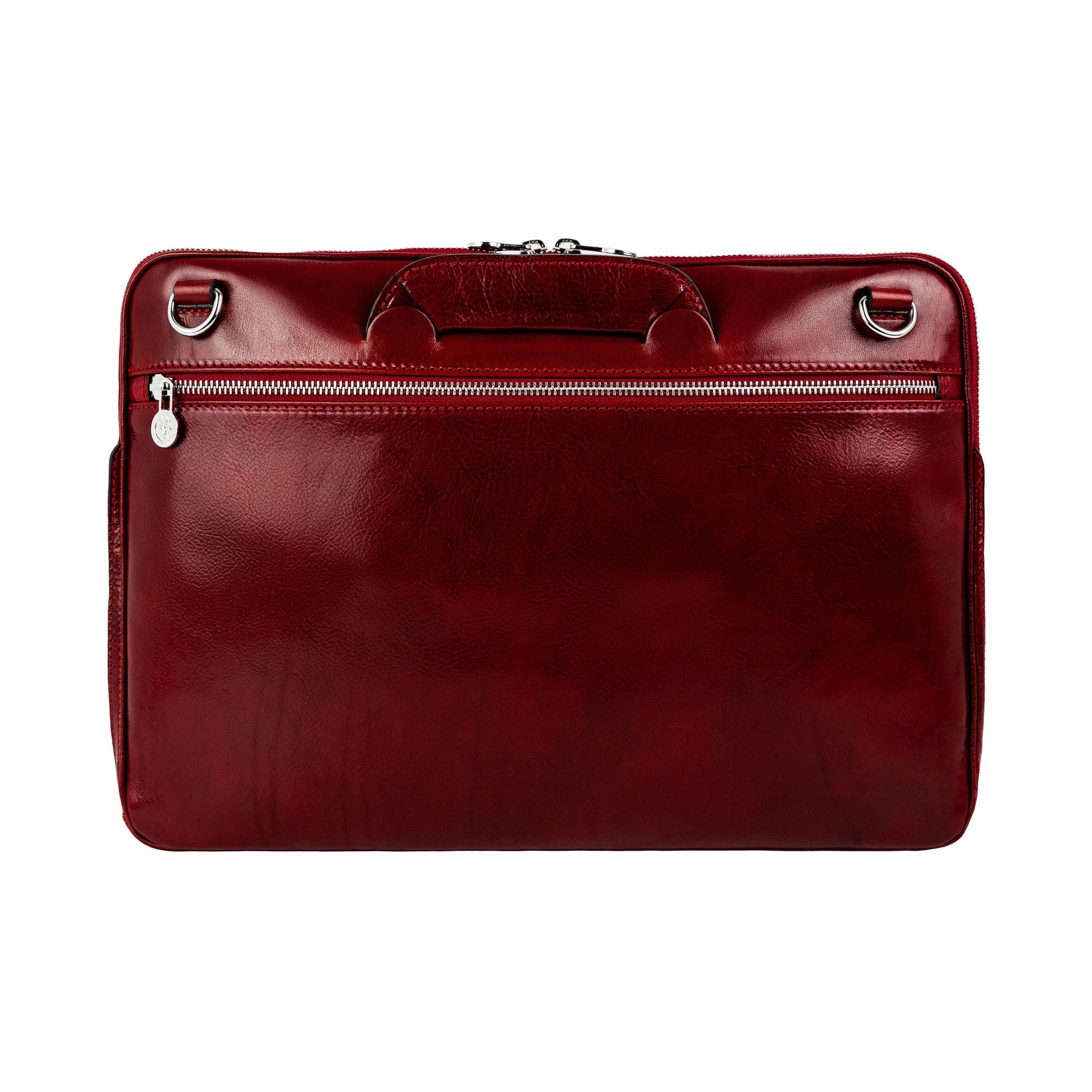 Leather Briefcase Laptop Bag - Brave New World Briefcase Time Resistance   