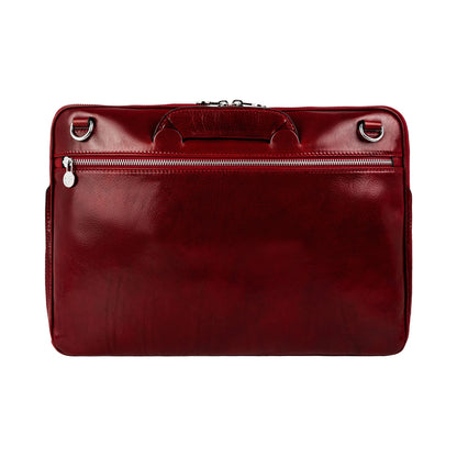 Leather Briefcase Laptop Bag - Brave New World Briefcase Time Resistance   