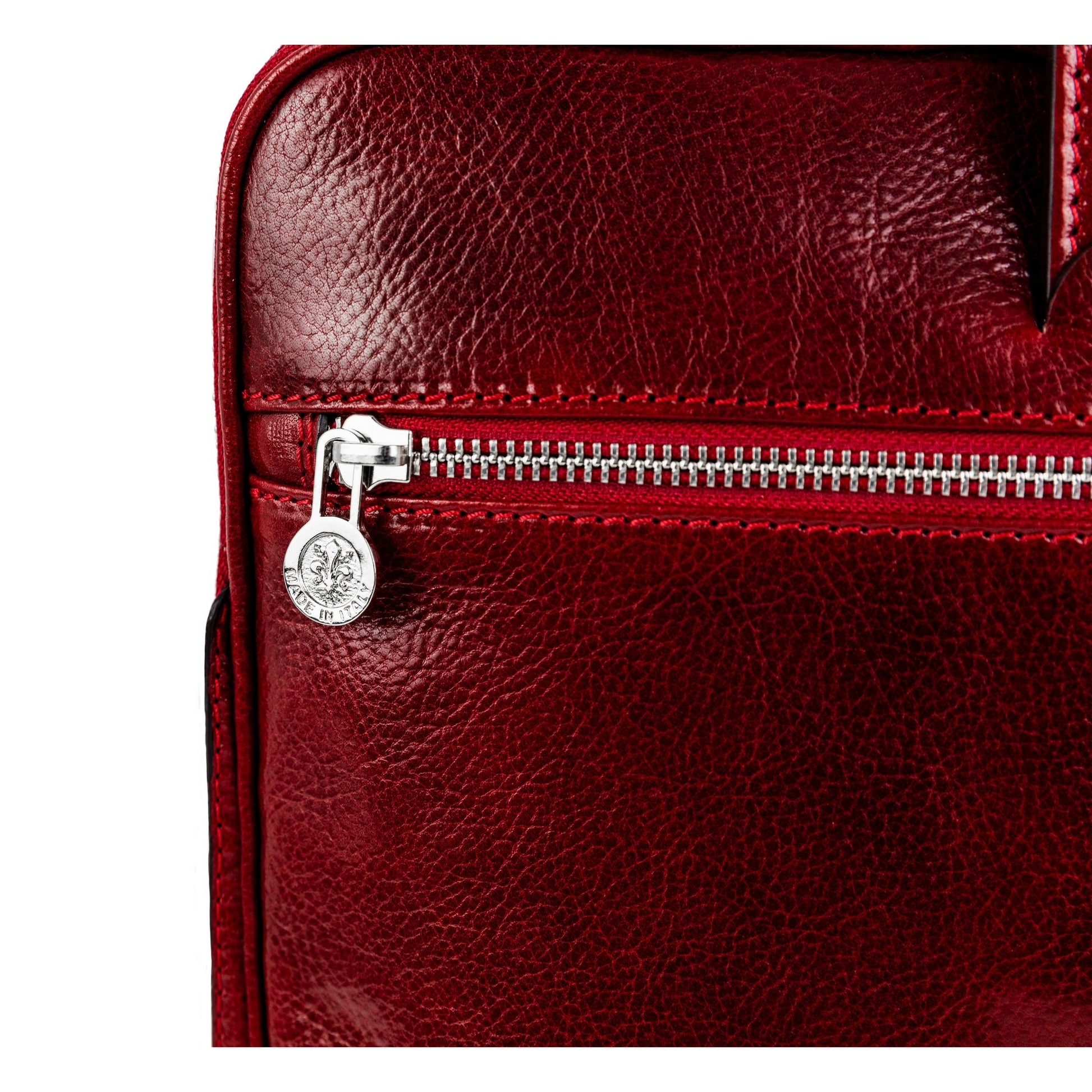 Leather Briefcase Laptop Bag - Brave New World Briefcase Time Resistance   