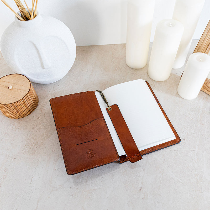 Leather Journal with Refillable A5 Notepad - The Diary of a Nobody Accessories Time Resistance   