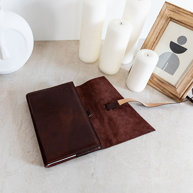 Leather Journal with Refillable A5 Notepad - P.S. I Love You Accessories Time Resistance   