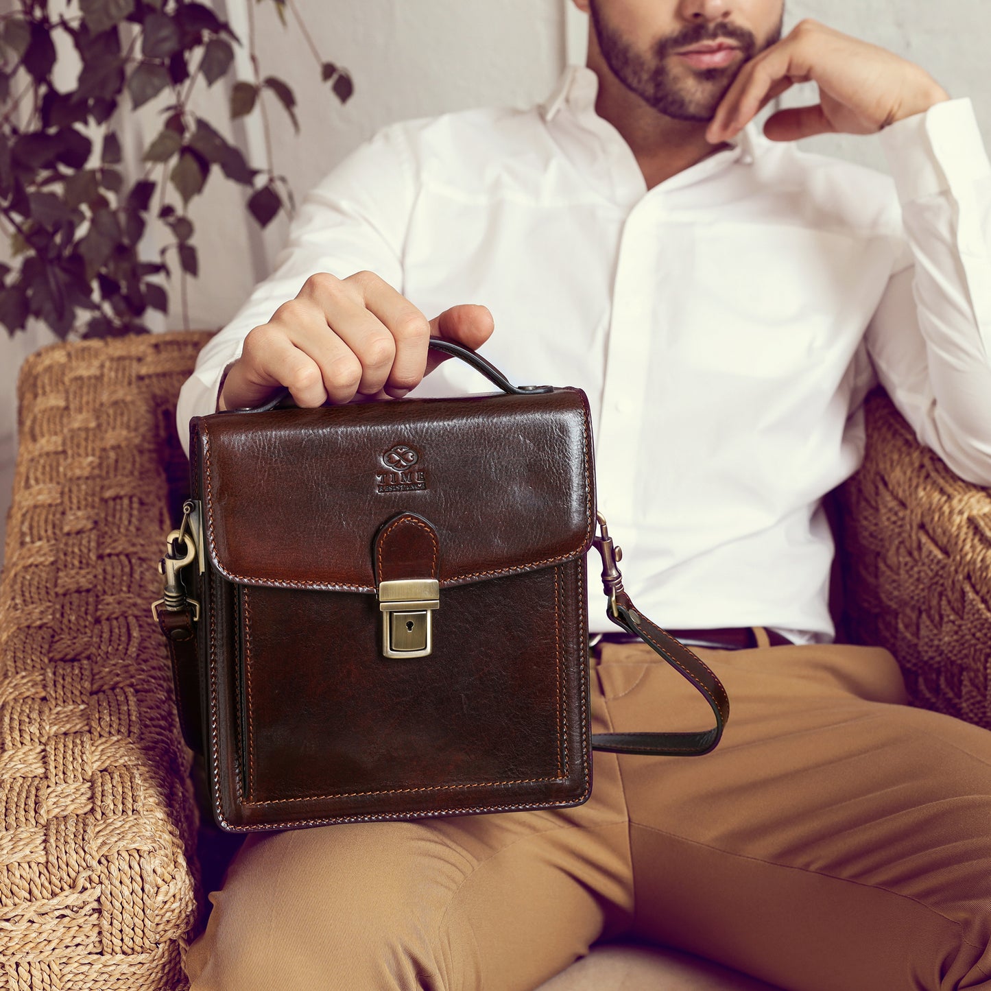 Small Leather Briefcase - Walden Briefcase Time Resistance   