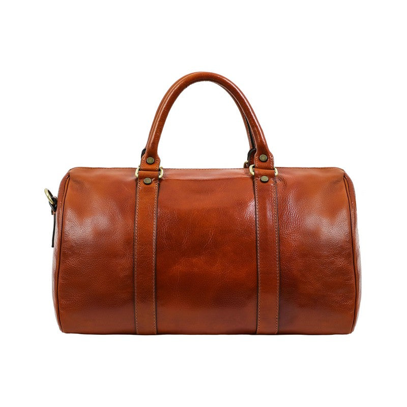 Small Leather Overnight Bag, Duffel Bag - The Ambassadors Duffel Bag Time Resistance   