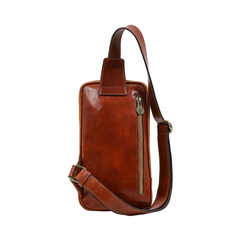 Leather Sling Bag Chest Bag - Kim Accessories Time Resistance   