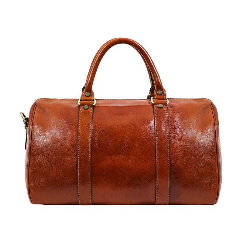 Small Leather Overnight Bag, Duffel Bag - The Ambassadors Duffel Bag Time Resistance   