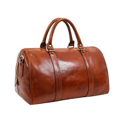 Small Leather Overnight Bag, Duffel Bag - The Ambassadors Duffel Bag Time Resistance   