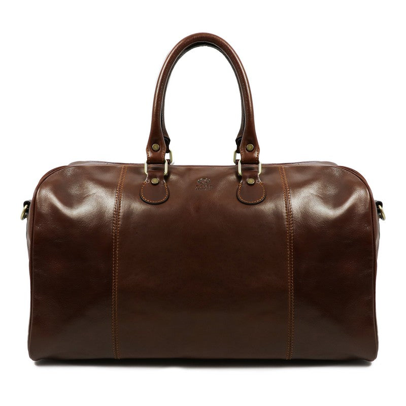 Leather Duffel Bag Weekender Bag - The Count of Monte Cristo Duffel Bag Time Resistance   