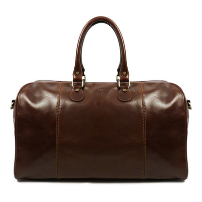 Leather Duffel Bag Weekender Bag - The Count of Monte Cristo Duffel Bag Time Resistance   