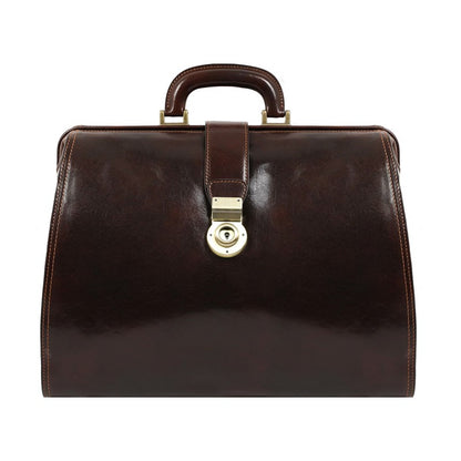 Brown Large Leather Doctor Bag - Mrs Dalloway Doctor Bag Time Resistance   