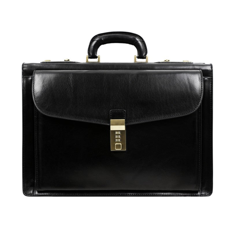 Leather Code-lock Briefcase - The Watchmen Briefcase Time Resistance   