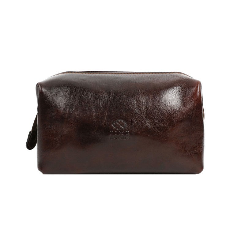 Small Leather Toiletry Bag - Four Past Midnight Accessories Time Resistance   