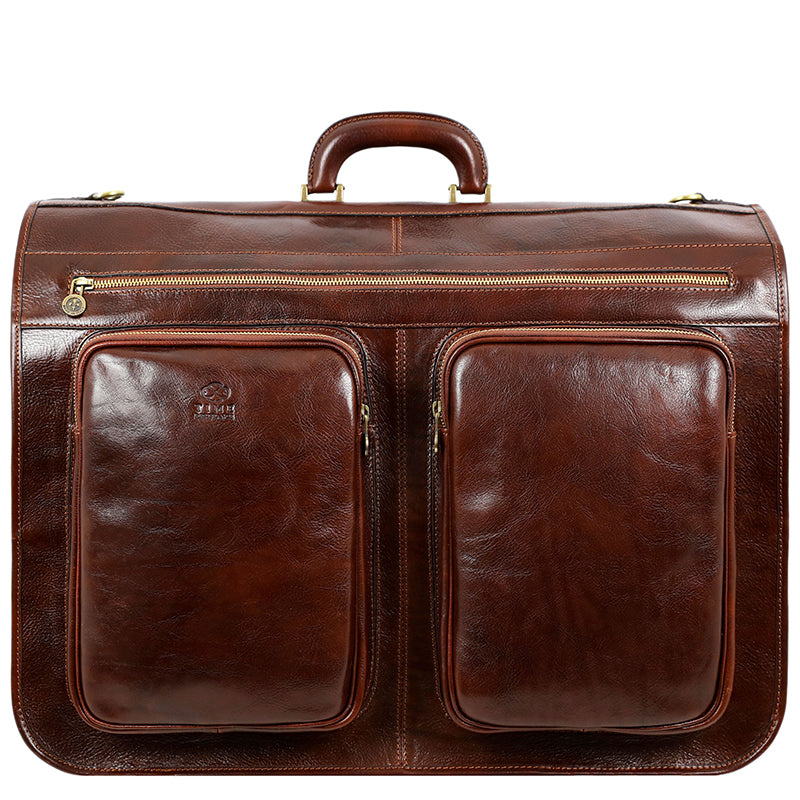 Leather Garment Bag - The Big Sleep Duffel Bag Time Resistance   