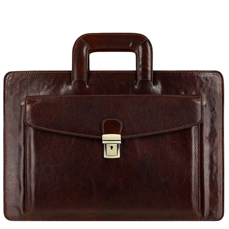 Leather Briefcase - The Tempest Briefcase Time Resistance   