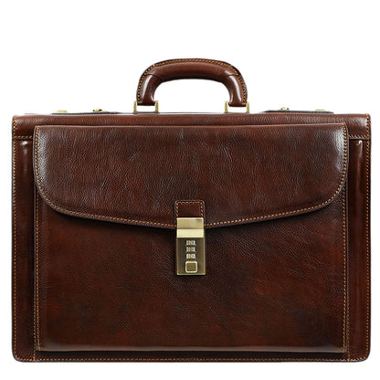 Leather Code-lock Briefcase - The Watchmen Briefcase Time Resistance   