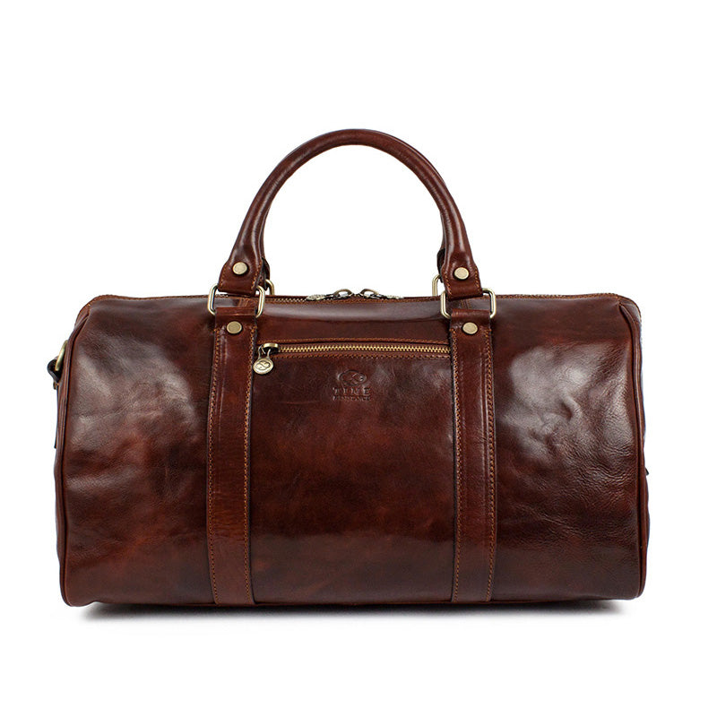 Small Leather Overnight Bag, Duffel Bag - The Ambassadors Duffel Bag Time Resistance   