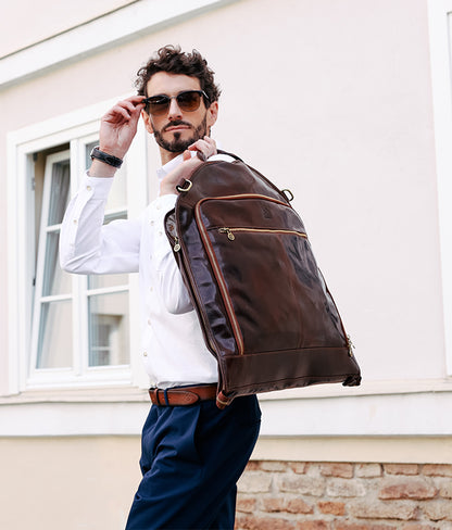 Leather Garment Bag - Travels with Charley Duffel Bag Time Resistance   