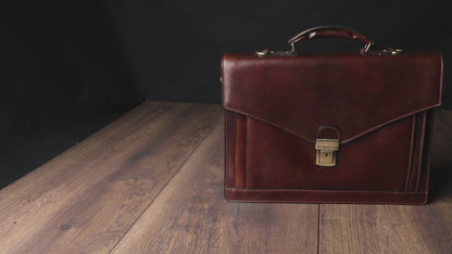 Classic Design Leather Briefcase - The Magus