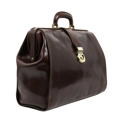 Brown Large Leather Doctor Bag - Mrs Dalloway Doctor Bag Time Resistance   