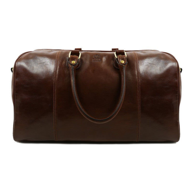 Leather Duffel Bag Weekender Bag - The Count of Monte Cristo Duffel Bag Time Resistance   