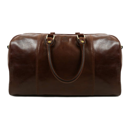 Leather Duffel Bag Weekender Bag - The Count of Monte Cristo Duffel Bag Time Resistance   