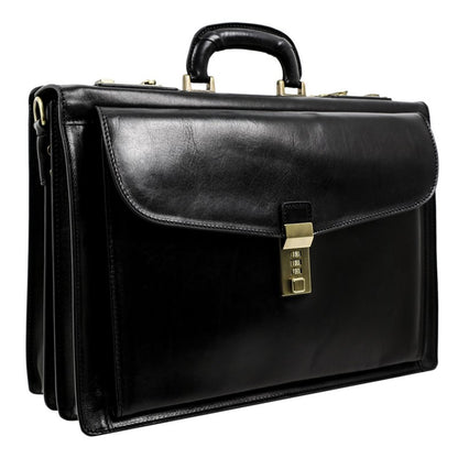 Leather Code-lock Briefcase - The Watchmen Briefcase Time Resistance   