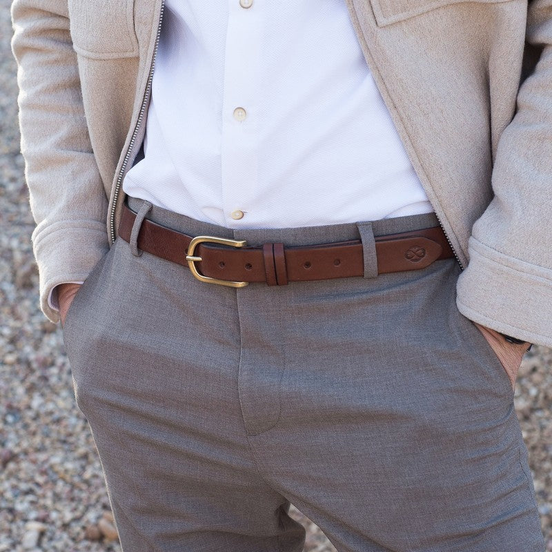 Brown Leather Belt - Sons and Lovers Accessories Time Resistance   