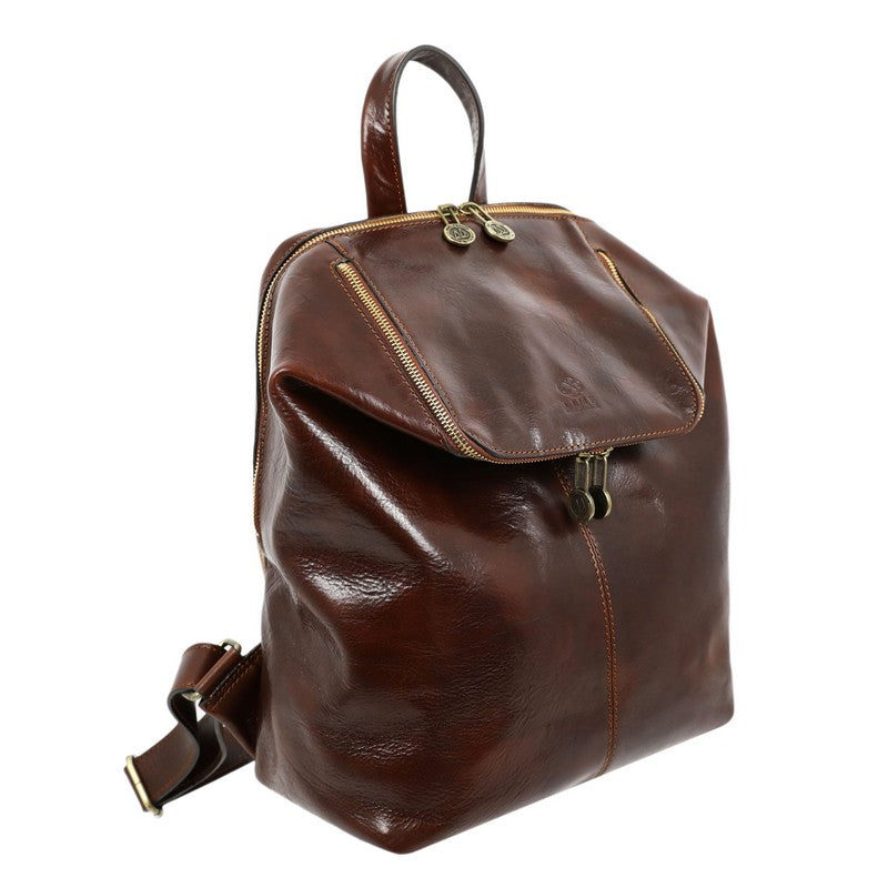 Leather Backpack - A Bend in the River Backpack Time Resistance   