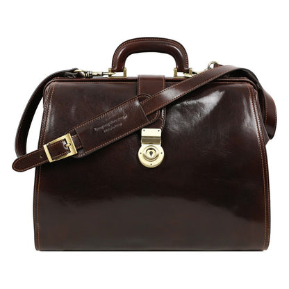 Brown Large Leather Doctor Bag - Mrs Dalloway Doctor Bag Time Resistance   