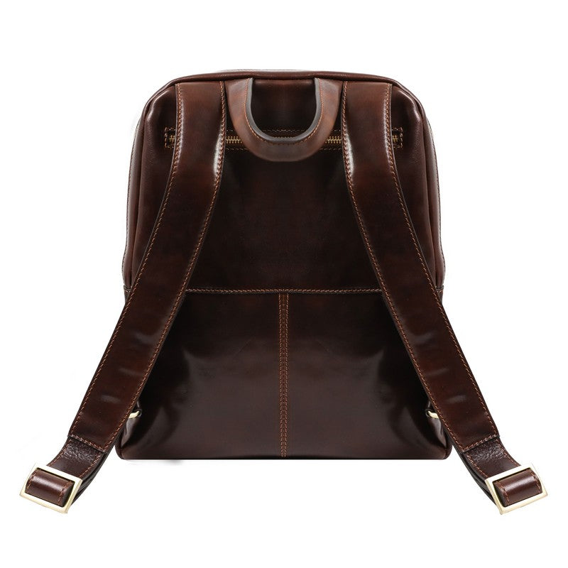 Leather Backpack - A Bend in the River Backpack Time Resistance   