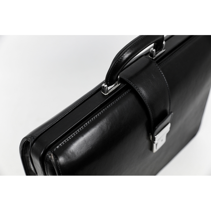 Large Leather Briefcase - The Firm Briefcase Time Resistance   