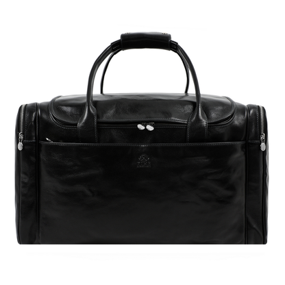 Large Italian Leather Duffel Bag - The Hitchhikers Guide to the Galaxy Duffel Bag Time Resistance   