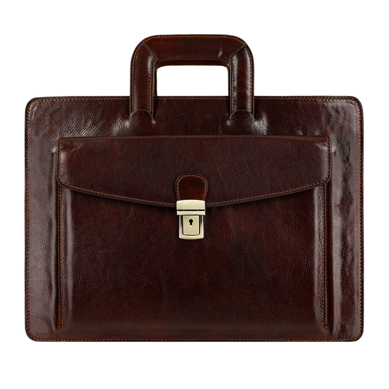 Leather Briefcase - The Tempest Briefcase Time Resistance   