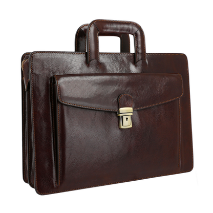 Leather Briefcase - The Tempest Briefcase Time Resistance   