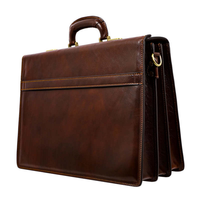 Leather Code-lock Briefcase - The Watchmen Briefcase Time Resistance   