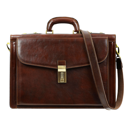 Leather Code-lock Briefcase - The Watchmen Briefcase Time Resistance   