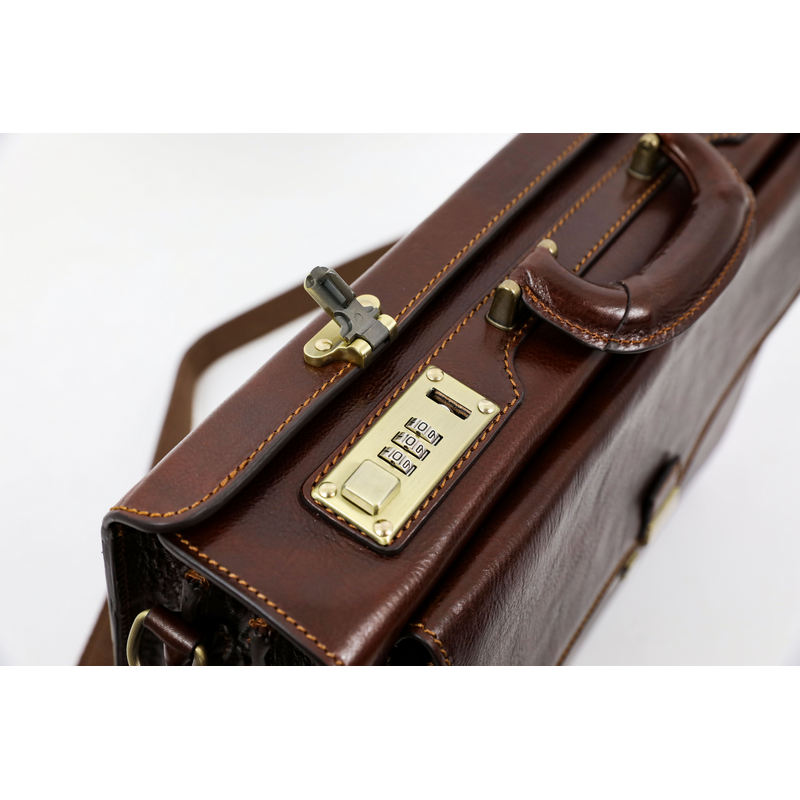 Leather Code-lock Briefcase - The Watchmen Briefcase Time Resistance   