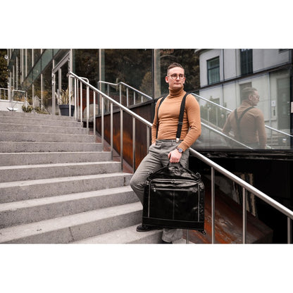 Leather Garment Bag - Travels with Charley Duffel Bag Time Resistance   