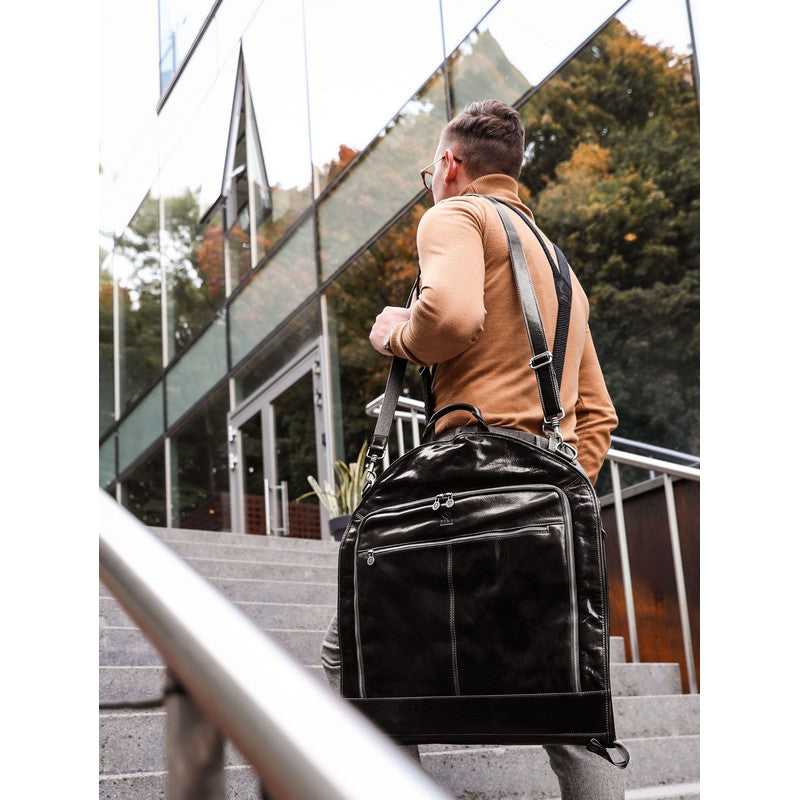 Leather Garment Bag - Travels with Charley Duffel Bag Time Resistance   