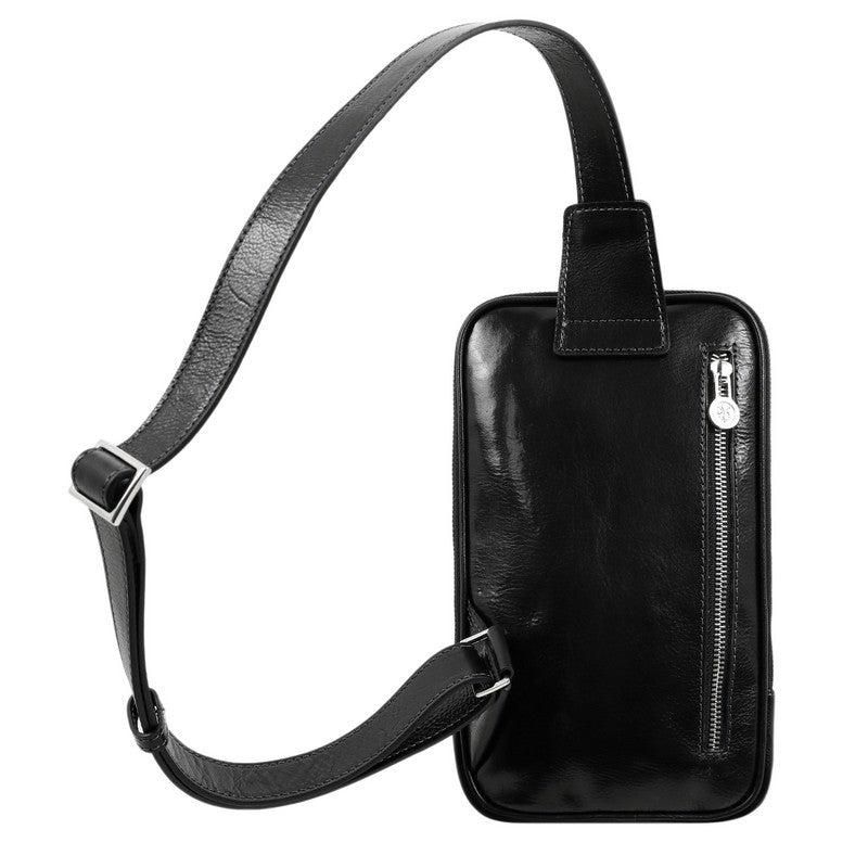 Leather Sling Bag Chest Bag - Kim Accessories Time Resistance   