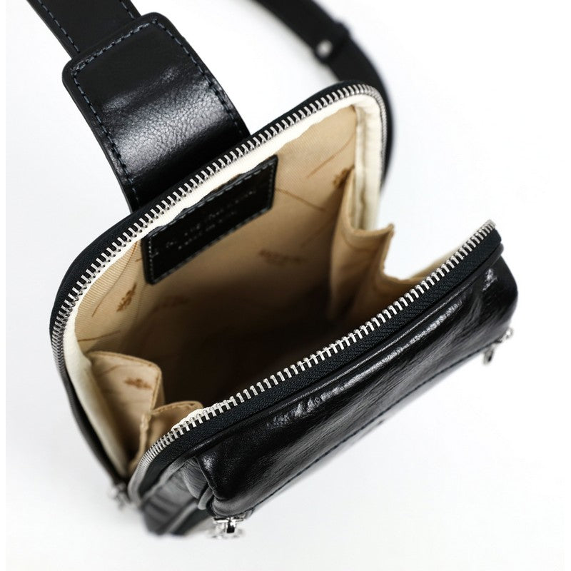 Leather Sling Bag Chest Bag - Kim Accessories Time Resistance   