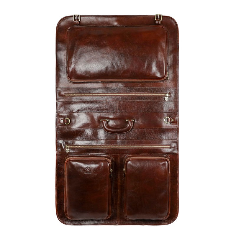 Leather Garment Bag - The Big Sleep Duffel Bag Time Resistance   