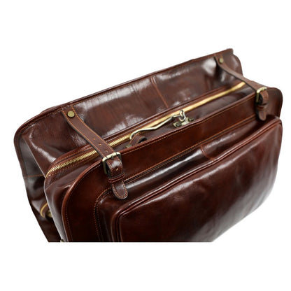 Leather Garment Bag - The Big Sleep Duffel Bag Time Resistance   