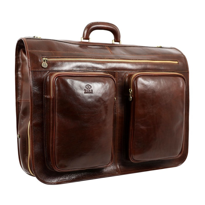 Leather Garment Bag - The Big Sleep Duffel Bag Time Resistance   