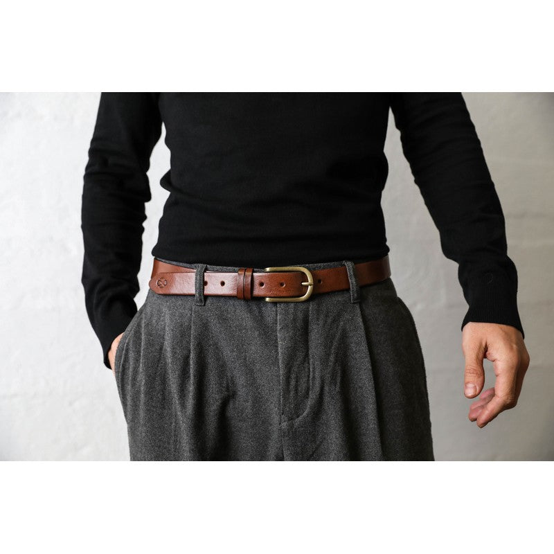 Brown Leather Belt - Sons and Lovers Accessories Time Resistance   