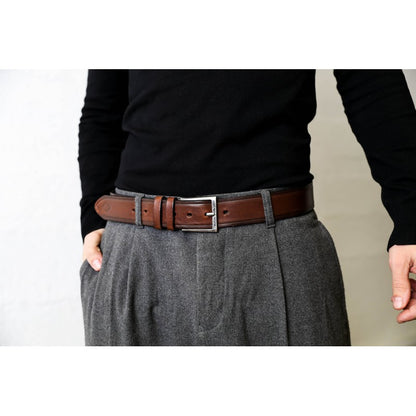 Brown Leather Belt - North and South Accessories Time Resistance   