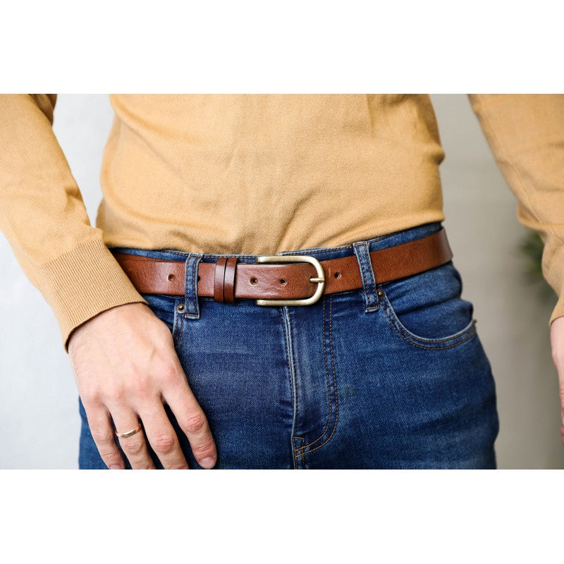 Brown Leather Belt - Sons and Lovers Accessories Time Resistance   