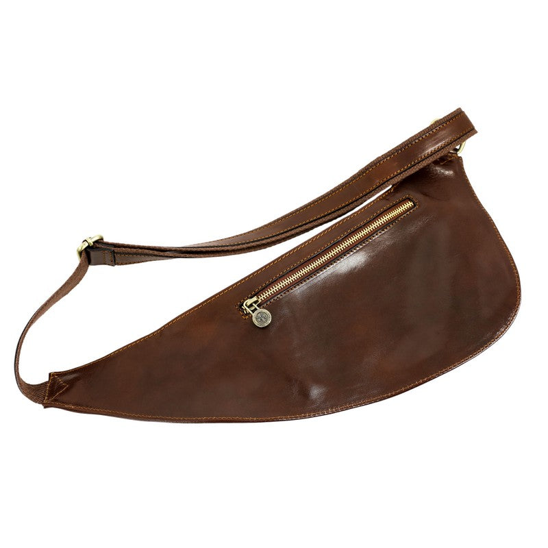 Leather Sling Bag Crossbody Bag - The Monk  Time Resistance   