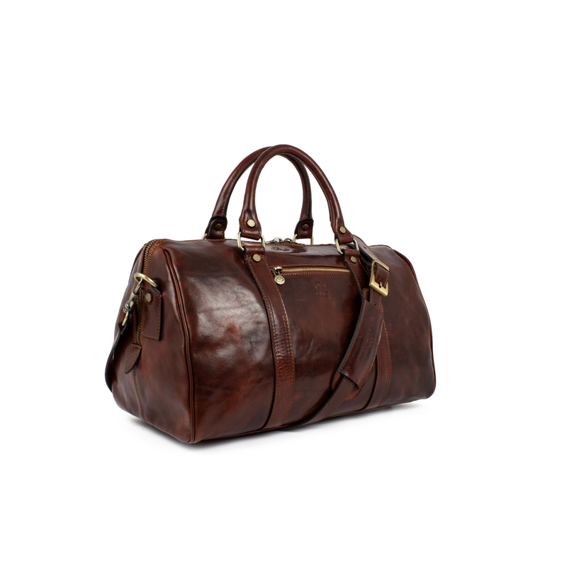 Small Leather Overnight Bag, Duffel Bag - The Ambassadors Duffel Bag Time Resistance   