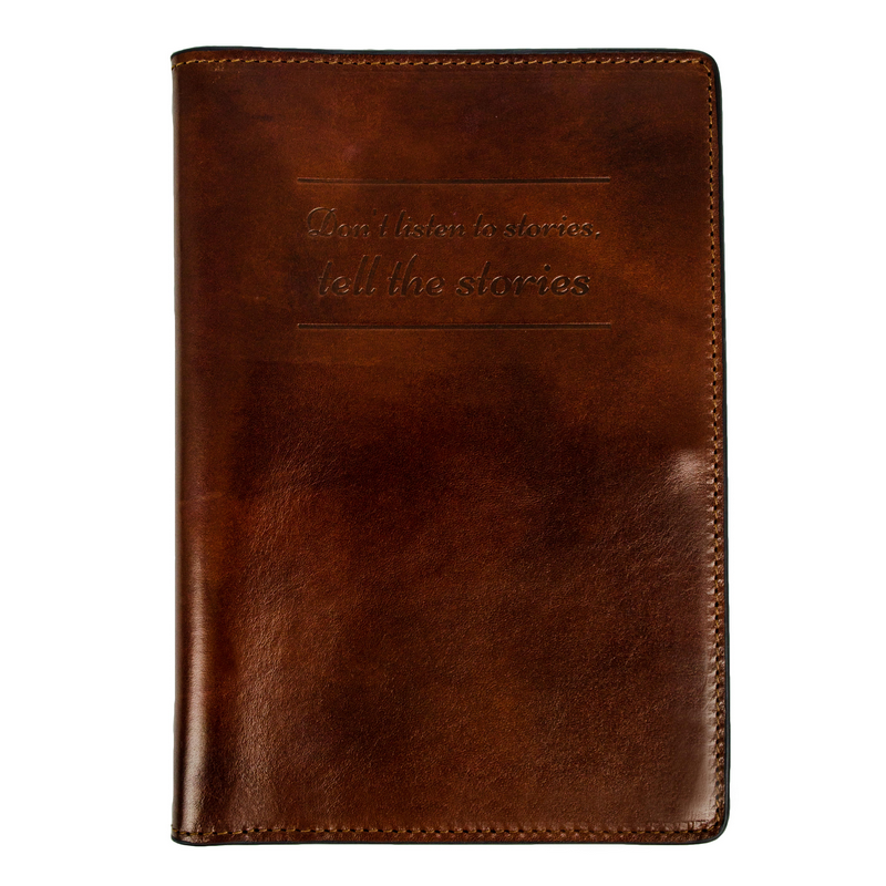 Large Leather Passport Holder - Gulliver's Travels Accessories Time Resistance   